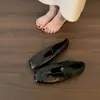 Sapatos Mary Jane de Design de Nicho para Mulheres 2026 Novos Retro Versáteis Macios Bico Quadrado Tira Única Salto Baixo Couro