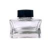 Venta al por mayor de 50 ml de pigmento de color, botella de tinta, botella plana rectangular, tinta para oficina, vidrio transparente, sellada, botella vacía