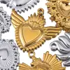 15 Estilos de Acero Inoxidable Moda de Alta Gama Sol Corazón Oro Colgante Pulsera Collar Accesorios Piezas de Joyería DIY