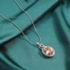 Nuevo collar de gemas de moda, joyería con incrustaciones de diamantes y circonitas, cadena de clavícula de cristal para novias, pequeño colgante de regalo para novias