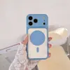 Se convierte instantáneamente en Funda de Teléfono Magnética Color Block con Patrón Lichi para iPhone 18 Pro Max Compatible con 15 Apple 16 Funda de Cobertura Total Protección contra Caídas