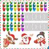 RFM046 Lâmpada de Luz Magnética Refletiva de Natal Adesivo Decorativo Magnético Refletivo Boneco de Neve Papai Noel para Carro