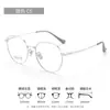 Montura plateada fresca ultra ligera de titanio puro montura para gafas de miopía cara cuadrada y redonda mujer 58028 sensación de alta gama montura de gafas para cara descubierta montura de titanio