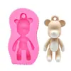 Molde de Silicona de Oso para Fondant, Chocolate, Decoración de Pasteles, Herramientas de Horneado DIY