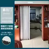 Porta de Correr Dobrável de PVC Divisória Invisível para Cozinha Banheiro Tipo Novo Trilha de Piso Sem Trilha Simples Sem Moldura Montagem Automática