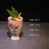 Taza de Cóctel de Cerámica, Vaso Mezclador de Tallo Corto, Pintura Personalizada, Copa de Vino de Porcelana Estilo Pintado a Mano con Flor de Rosa, Copa de Vino de Atmósfera Retro