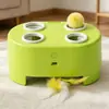 Juguete para Gatos Auto-entretenimiento Alivio del Aburrimiento Eléctrico Topo Eléctrico Arriba y Abajo Plumas Juguete de Caza para Gatos Resistente a los Arañazos Interactivo Juguete que Consume Energía