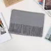 Moda Otoño Invierno Color Sólido Cachemira Bufanda Delgada Versión Pequeña Chal Regalo Anual Niños Adultos Bufanda al por Mayor