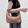 Nova Bolsa de Lancheira Tecida de Couro Genuíno da Moda Bolsa Feminina Bolsa de Almoço de Couro Genuíno Bolsa de Axila Bolsa de Mão Bolsa Tecida Matelassê