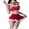 Conjunto de lencería sexy Medusa talla grande, uniforme navideño seductor peludo, fácil de quitar para citas y coqueteo