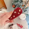 Pinza para el Cabello de Tela Vintage Roja Estilo Nuevo Pinza Lateral para Mujeres, Accesorio para el Cabello Pinza Bb de Gama Alta para Otoño e Invierno, para Cabello Suelto y Flequillo