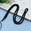 Venta al por mayor del fabricante Cordón Tejido Grueso Imitación Obsidiana Negra Joyería Dorada Jade Colgante de Jade Cordón Colgante Cordón para el Cuello