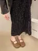 Sandalias de Cuña para Mujer con Suelas Gruesas, Nuevo Estilo Verano 2026, Correa Única con Hebilla, Zapatos Cerrados Huecos para Mujer, Zapatos de Moda y Elegantes