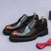 [Gran Promoción] Zapatos de Cuero para Hombre Brogue Británico Formal de Negocios Zapatos de Cuero para Hombre Boda Cuero Genuino Zapatos de Oficina Envío Gratis
