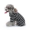 Ropa de Verano para Perro Transfronteriza de Cuatro Patas Ropa para Casa Pijamas Rayados para Casa Pijamas Delgados de Verano para Mascotas Ropa para Cachorros