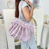 Nova Bolsa de Ombro Xadrez de Grande Capacidade para Outono e Inverno, Bolsa Tote com Padrão Fashionável Estilo Preguiçoso, Bolsa Versátil e Casual para o Dia a Dia