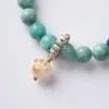 Pulsera Individual de Amazonita Natural, Nueva Pulsera de Estilo Chino Atrae la Fortuna, Pulsera Bodhi Garra de Gato Frita al Carbón de Estilo Chino Tradicional al por Mayor