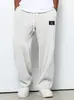 Pantalones Deportivos Casuales Largos de Pierna Ancha con Caída Holgada de Moda para Hombre de Primavera y Otoño, Transfronterizos Europeos y Americanos para Amazon