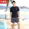 Calção de natação masculino boxer cinco pontos traje de banho terno anti-constrangimento novo equipamento profissional de praia para adultos