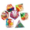 Dados de Resina Jogo de Mesa DND Dungeons & Dragons COC Roleplaying TRPG Cthulhu Poliédricos D4-D20 Conjunto de 7 Peças