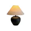 Luminária de mesa de cerâmica estilo wabi-sabi japonês, iluminação vintage de designer para pousadas, hotéis, salas de estar, quartos, escritórios e iluminação de ambiente para cabeceira