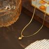 Bajo el Árbol Banyan Plata S925 Estilo Coreano Textura de Nicho Collar de Amor Moda Femenina Ins Colgante de Corazón de Melocotón Accesorios para Collar