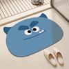 Alfombrilla de baño suave con diatomeas absorbente de barro, de secado rápido, antideslizante, anticaídas