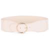 Fivela Redonda Ultralarga Preta Novo Cinto Feminino Decorativo para Casaco Trench Coat Combinando com Saia Terno Cintura Transversal