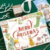 Pacote de Adesivos para Diário de Papel Japonês Série Feliz Natal Diário Criativo Álbum de Fotos Diário Adesivos Decorativos DIY 4 Tipos