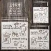 Original auto-adesivo transparente Dia das Crianças dos desenhos animados floco de neve crisp saco de embalagem leite jujuba Cookie Candy Bag saco de bolo da lua