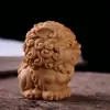 Escultura em Buxo Guofeng Xi Shi Lin Porta Peça de Mão Animal da Sorte para Chá Decorações de Moldura Antiga para Casa