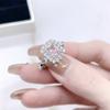 Anillo coreano pequeño simple exquisito color rosa flor de cerezo estilo ins femenino versátil lindo dulce fresco Anillo de combinación de celebridad de Internet