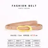Cinto Feminino de Couro Genuíno Versátil para Vestidos, Cinto Fino para Mulheres, Acessório de Luxo, Estilo de Negócios da Moda