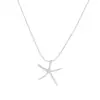 Collar con Colgante de Estrella de Mar Estéreo de Plata Casual para Mujer con Diseño de Nicho, Elegante, Sentido del Diseño y Cadena Clavicular Versátil