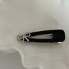 Coreia do Sul Elegante Prata Fino Brilho Laço Grampo de Cabelo Clipe Lateral Estilo Igual Acessórios de Cabelo Grampo Lateral para Cabelo Quebrado Feminino