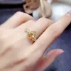 Venta al por mayor de fábrica Anillos Populares de Piedras Preciosas Naturales Plata S925 Incrustados con Piedra Principal 6*8 Joyería de Lujo Venta Directa de Fábrica