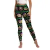 Calça Legging de Yoga Estampada Digital Mardi Gras do Carnaval de Nova Orleans Transfronteiriça com Máscara e Pena