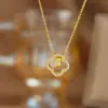 Novo Colar de Trevo de Quatro Folhas de Zircônia de Luxo para Cintura Fina para Mulheres, Corrente de Clavícula de Alta Qualidade, Moderno e Versátil, Perfeito para Presentear