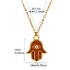 Collar de Ojo de Diablo de Moda Transfronterizo Europeo y Americano Colgante de Circonita de Moda Joyería de Palma de Fátima para el Cabello