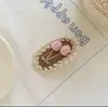 Pasador de Ganchillo de Lana Hecho a Mano DIY Orejas de Conejo Lindas Pasador Estéreo de Hierba Flor Pasador BB de Lana Hecho a Mano