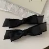 Presilha de Cabelo Rede Princesa Menina Doce Famosa na Internet Presilha com Laço de Organza Estilo Imortal Presilha Versátil para Franja Presilha de Bico de Pato