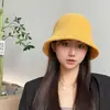Sombrero de Punto de Chenilla para Mujer de Otoño e Invierno, Sombrero Cubo Cómodo para Viajes, Sombrero de Cuenca Pequeña, Estilo Japonés, Sombrero Tejido de Pescador, Moderno