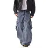 Jeans de trabajo retro americanos para hombres y mujeres, marca de moda, elegantes y geniales, moda urbana, adelgazantes, holgados, casuales, de pierna recta, de pierna ancha, pantalones largos