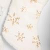Meias de Natal bordado de floco de neve branco saco de presente decoração de Natal meias de lantejoulas para presente suprimentos de decoração de Natal