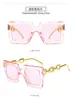 Gafas de Sol Estilo Europeo y Americano con Montura Grande y Patillas de Cadena, Protección Solar, Protección UV, Gafas Parasol para Conducir, Gafas de Sol Versátiles de Moda