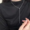 Pingente Mantra de Seis Caracteres em Prata de Lei 925 Simples Novo Estilo Chinês Design Nacional Colar da Moda Versátil para Homens e Mulheres 1131A