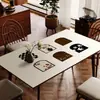 Mantel de Mesa de Cuero Estilo Antiguo Sin Lavar, Lujo Ligero, Resistente al Aceite, Anti-Quemaduras, Mantel sin Cuidado, Mantel de Mesa para Mesa de Centro, Garantía de Calidad