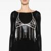 Cross-border New Spice Girls Nightclub Body Chain Vestido de noite europeu e americano com borla Top Peito Body Chain