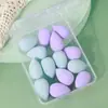 14 Mini Esponjas de Maquillaje en una Caja, Mini Esponjas de Polvo Portátiles con Forma de Calabaza, Esponjas de Maquillaje para Uso Seco y Húmedo