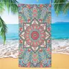 Toalla de playa de microfibra con mandala, bestseller transfronterizo de Amazon, toalla impresa digitalmente, toalla de baño para la playa, toalla de secado rápido